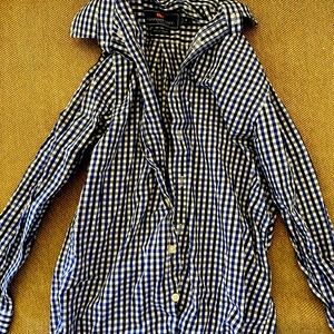 Vineyard Vines Gingham Blue button down 10/12